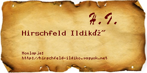 Hirschfeld Ildikó névjegykártya